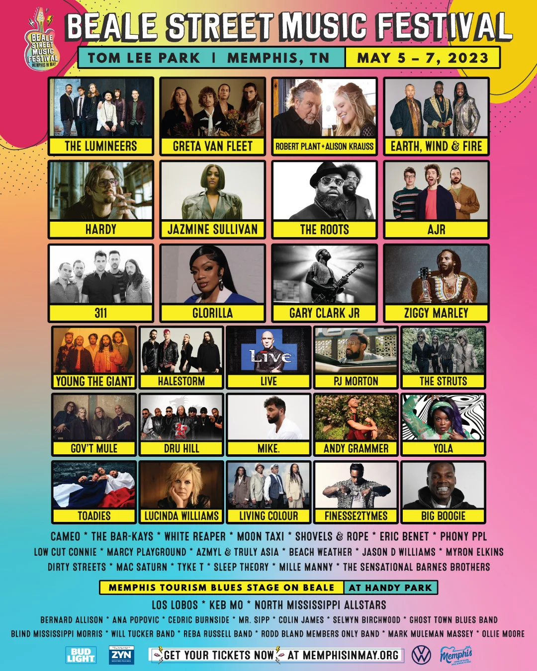 Beale Street Music Festival 2023 lineup